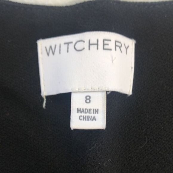 Witchery Black Sleeveless Blouse V-Neck Round Hem Pleated Tunic Tank Top 8 - Picture 11 of 11